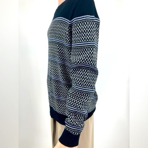 Banana Republic Organic Cotton Striped Men’s Sweater Size L - Picture 4 of 7